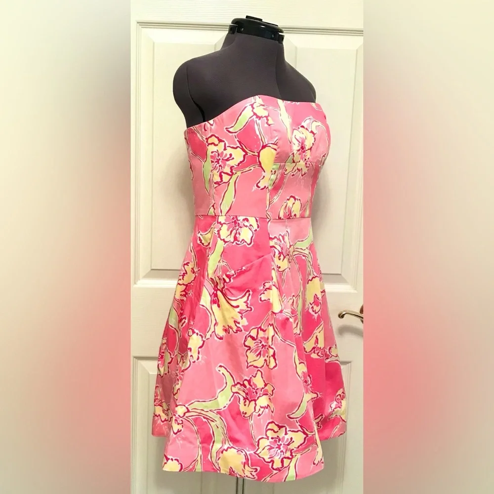 Lilly Pulitzer Blossom Dress Hotty Pink Day Lilly - Picture 4 of 16